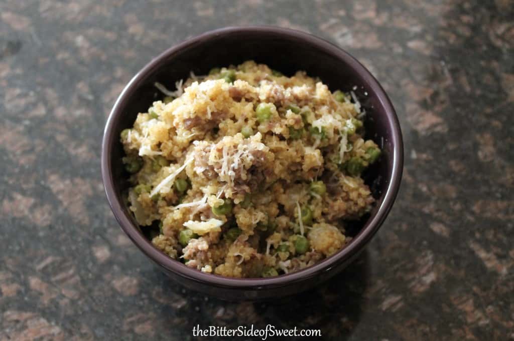 Sausage and Peas Quinoa-thebittersideofsweet Sausage and Peas Quinoa5