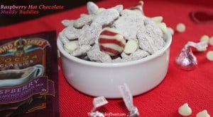 RaspberryHotChocolateMuddyBuddies | thebittersideofsweet.com RaspberryHotChocolateMuddyBuddies | thebittersideofsweet.com