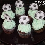 DIY Soccer Cupcake Toppers via thebittersideofsweet DIY Soccer Cupcake Toppers