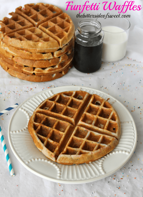 Funfetti Waffles via thebittersideofsweet Funfetti Waffles via thebittersideofsweet