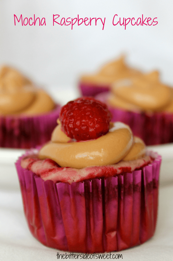 Mocha Raspberry Cupcakes | thebittersideofsweet.com #cupcakes #duncanhines #greekyogurt #raspberry #mocha Mocha Raspberry Cupcakes | thebittersideofsweet.com #cupcakes #duncanhines #greekyogurt #raspberry #mocha