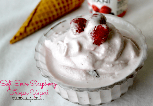 Soft Serve Raspberry Frozen Yogurt via thebittersideofsweet Soft Serve Raspberry Frozen Yogurt via thebittersideofsweet