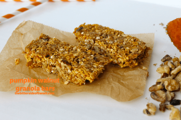 Pumpkin Walnut Granola Bars | thebittersideofsweet.com #pumpkin #nobake #granola #walnuts Pumpkin Walnut Granola Bars | thebittersideofsweet.com #pumpkin #nobake #granola #walnuts