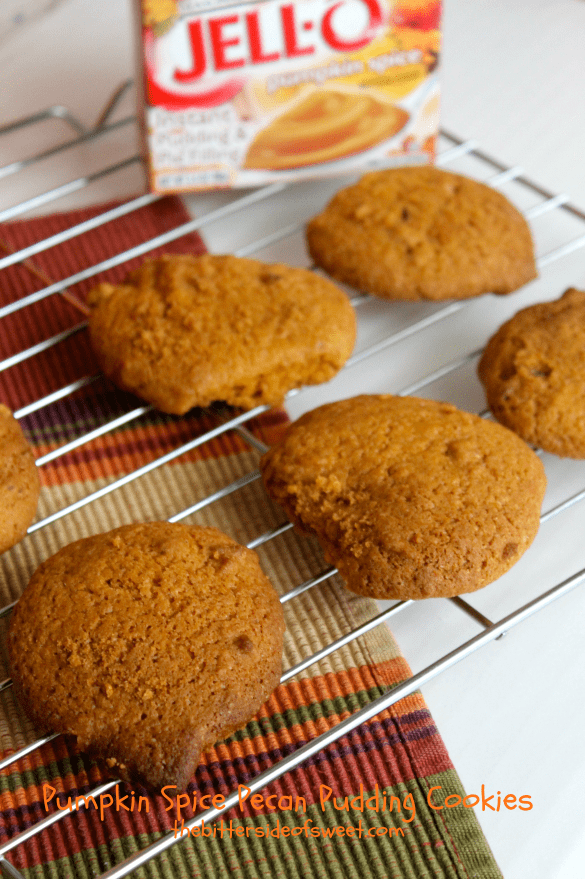 Nothing says fall like these Pumpkin Spice Pecan Pudding Cookies!! | thebittersideofsweet.com #pumpkinspice #pudding #cookies Nothing says fall like these Pumpkin Spice Pecan Pudding Cookies!! | thebittersideofsweet.com #pumpkinspice #pudding #cookies