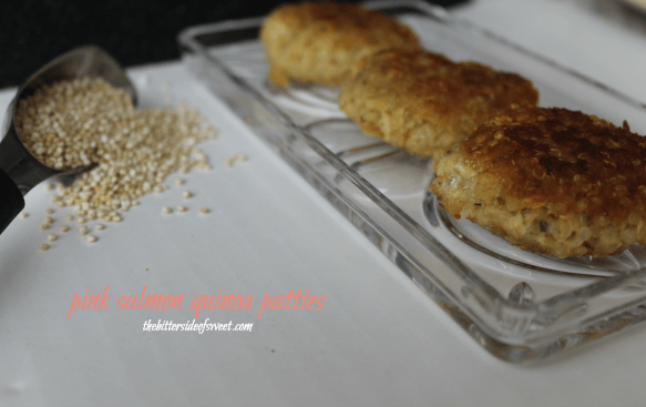 pink salmon quinoa patties thebittersideofsweet.com 3
