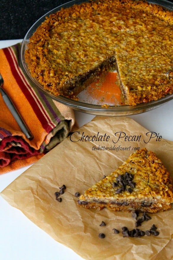 Chocolate Pecan Pie | thebittersideofsweet.com Chocolate Pecan Pie | thebittersideofsweet.com