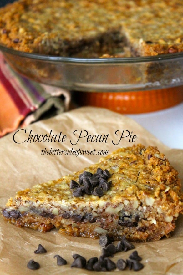 Chocolate Pecan Pie | thebittersideofsweet.com Chocolate Pecan Pie | thebittersideofsweet.com