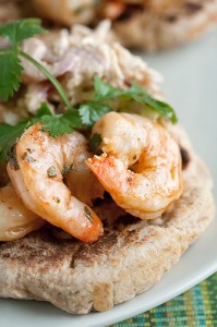 Chile-Lime Shrimp Naan Wrap