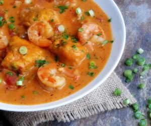 Creamy-Shrimp-Creole-Soup-with-Bacon-Cornmeal-Dumplings