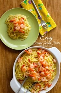Easy Creamy Shrimp Pasta 1