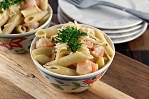 Shrimp-Penne-with-Garlic-Sauce