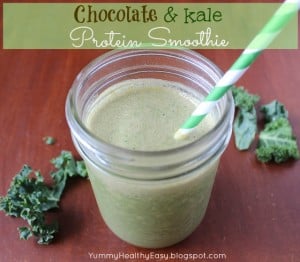 Chocolate & Kale Protein Smoothie1