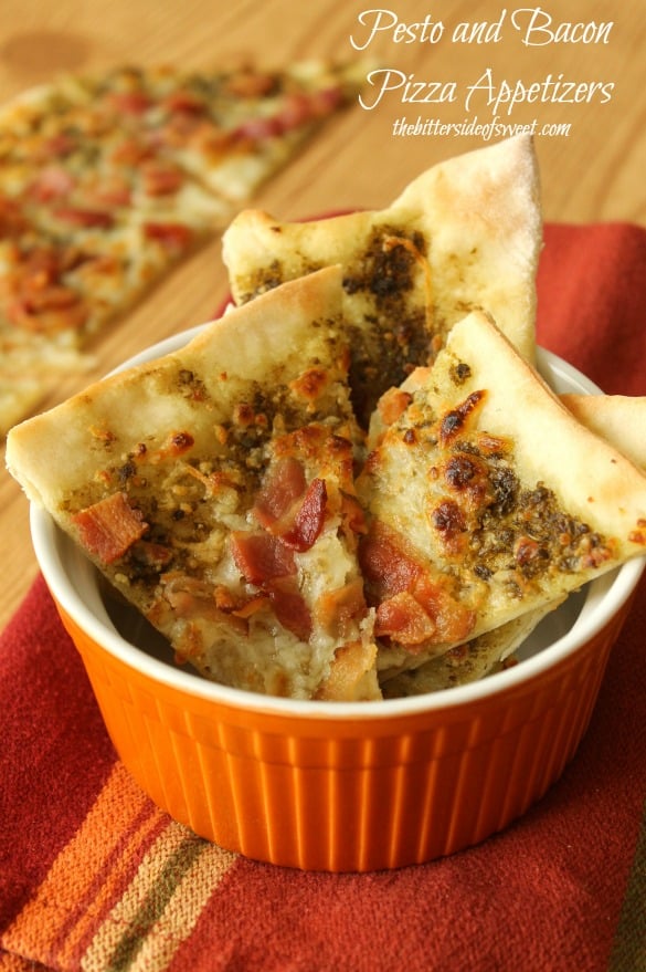 Pesto and Bacon Pizza Appetizers 1