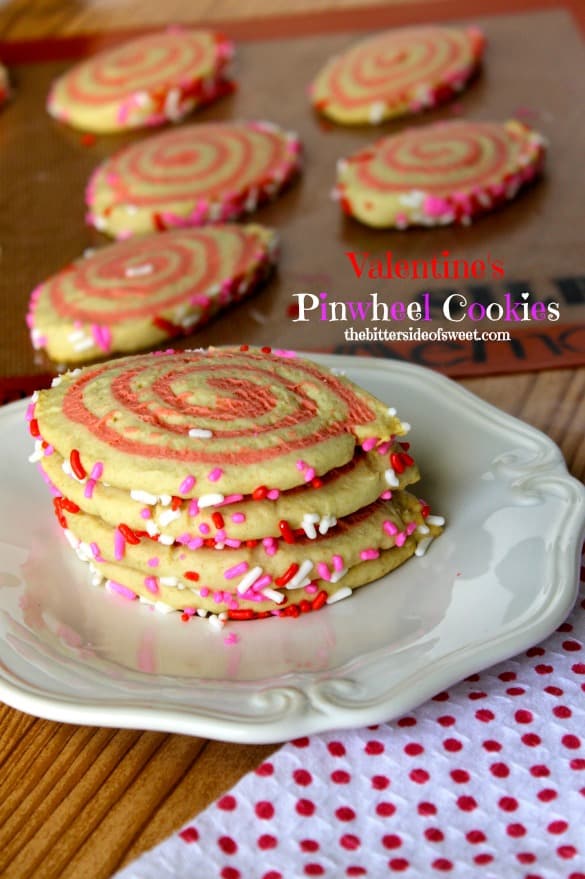 Valentine's Pinwheel Cookies | thebittersideofsweet.com Valentine's Pinwheel Cookies | thebittersideofsweet.com