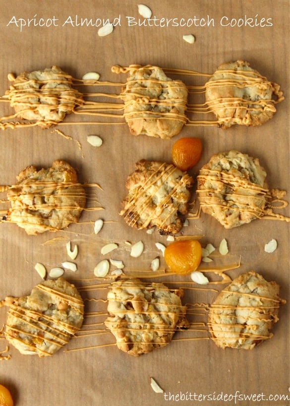 Apricot Almond Butterscotch Cookies | thebittersideofsweet.com Apricot Almond Butterscotch Cookies | thebittersideofsweet.com