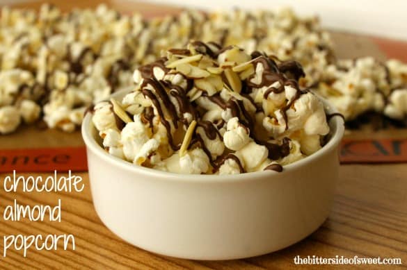 Chocolate Almond Popcorn | thebittersideofsweet.com Chocolate Almond Popcorn | thebittersideofsweet.com