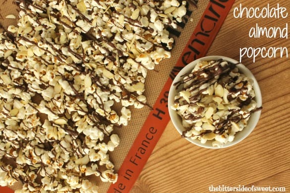 Chocolate Almond Popcorn | thebittersideofsweet.com Chocolate Almond Popcorn | thebittersideofsweet.com