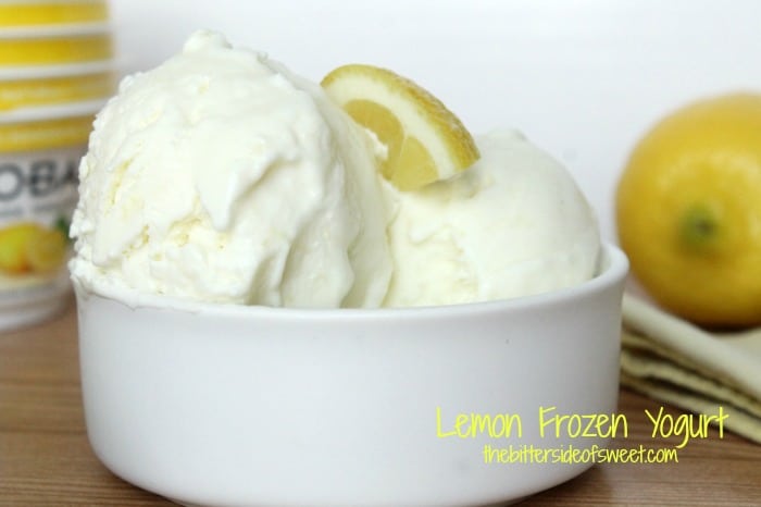 Lemon Frozen Yogurt | thebittersideofsweet.com #greekyogurt #lemon #frozenyogurt Lemon Frozen Yogurt | thebittersideofsweet.com #greekyogurt #lemon #frozenyogurt