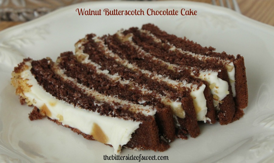 Walnut Butterscotch Chocolate Cake | thebittersideofsweet.com #cake #chocolate #dessert Walnut Butterscotch Chocolate Cake | thebittersideofsweet.com #cake #chocolate #dessert