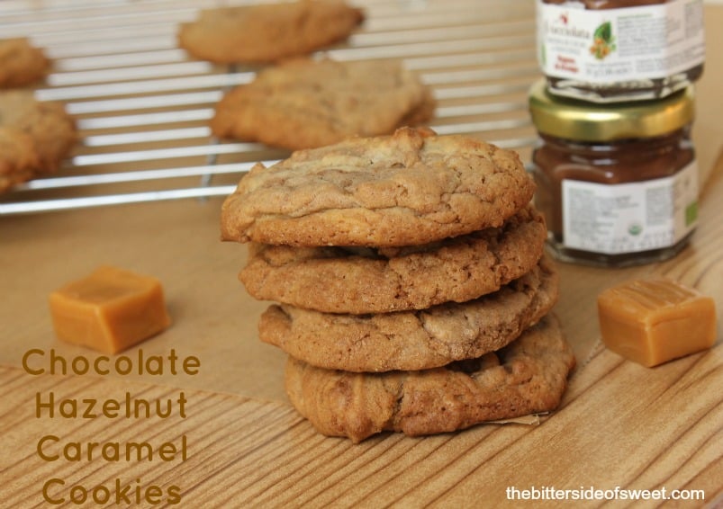 Chocolate Hazelnut Caramel Cookies | thebittersideofsweet.com Chocolate Hazelnut Caramel Cookies | thebittersideofsweet.com