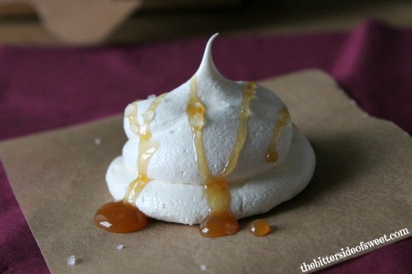 Salted Caramel Meringue Cookies | thebittersideofsweet.com Salted Caramel Meringue Cookies | thebittersideofsweet.com