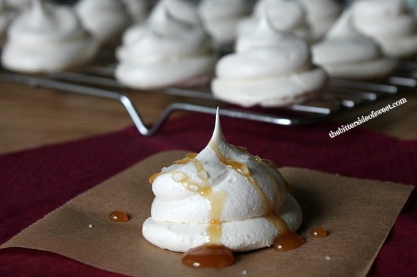Salted Caramel Meringue Cookies | thebittersideofsweet.com Salted Caramel Meringue Cookies | thebittersideofsweet.com