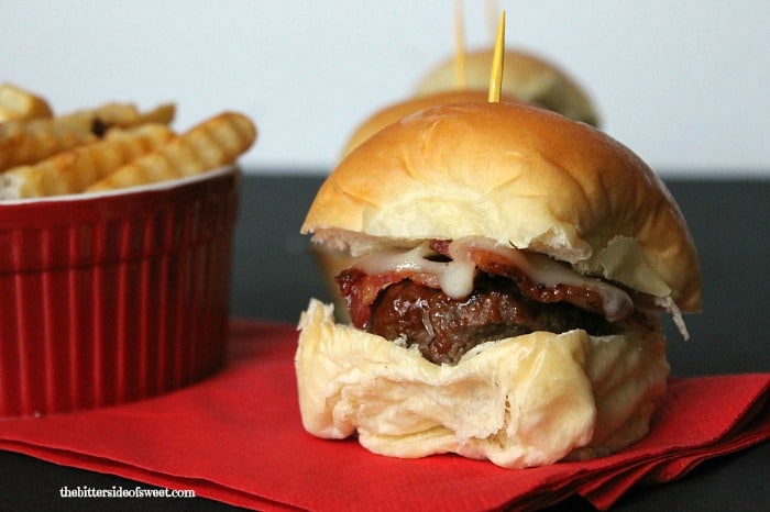 Barbecue Bacon Swiss Sliders | thebittersideofsweet.com ##Evergriller #sponsored Barbecue Bacon Swiss Sliders | thebittersideofsweet.com ##Evergriller #sponsored