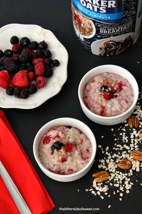 Berry Pecan Oatmeal - The Bitter Side of Sweet #MyOatsCreation#CollectiveBias #spon Berry Pecan Oatmeal - The Bitter Side of Sweet #MyOatsCreation#CollectiveBias #spon