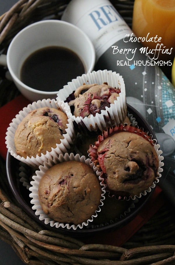 Chocolate Berry Muffins HERO