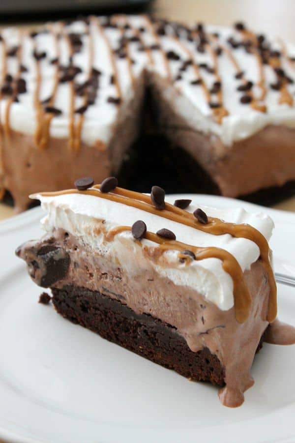 Peanut Butter Brownie Ice Cream Cake - The Bitter Side of Sweet
