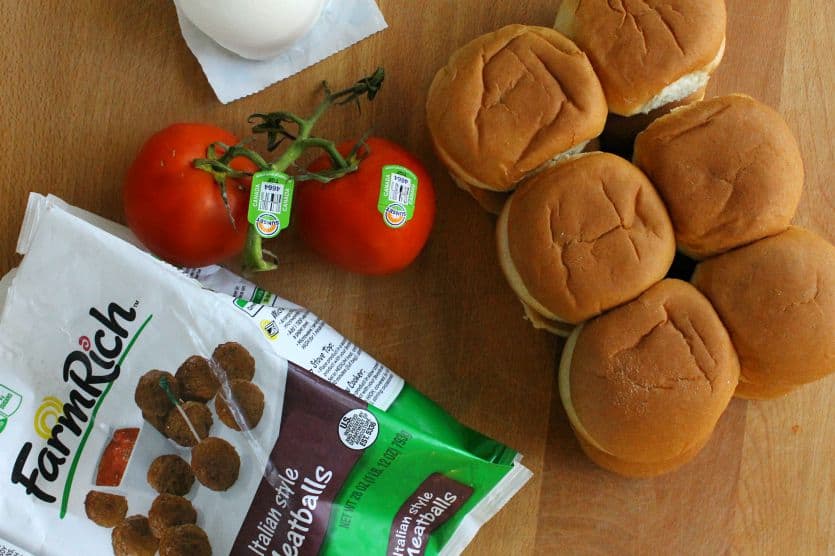 Italian Meatball Sliders - The Bitter Side of Sweet #BackYourSnack #ad