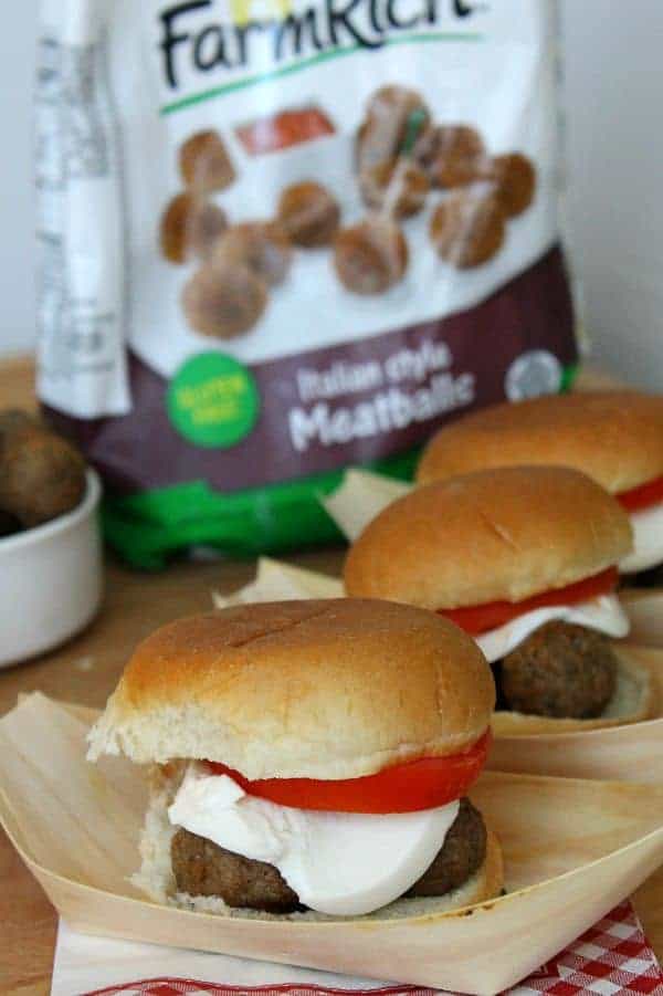 Italian Meatball Sliders - The Bitter Side of Sweet #BackYourSnack #ad