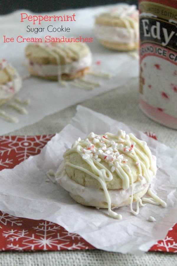 Peppermint Sugar Cookie Ice Cream Sandwiches - The Bitter Side of Sweet #NestleHoliday #CollectiveBias #ad