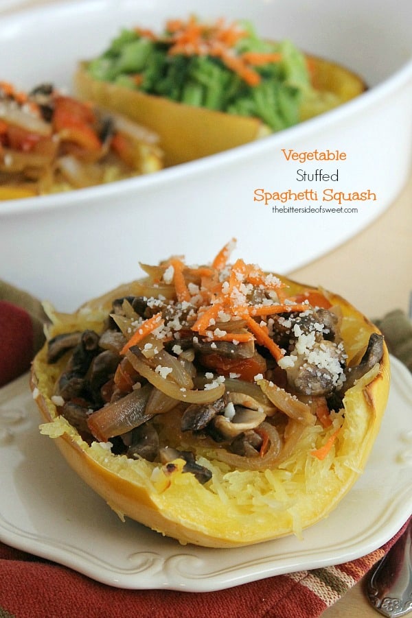 Vegetable Stuffed Spaghetti Squash - The Bitter Side of Sweet