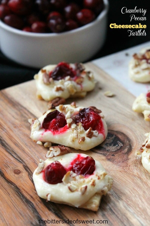 Cranberry Pecan Cheesecake Tartlets - The Bitter Side of Sweet #NaturallyCheesy #ad