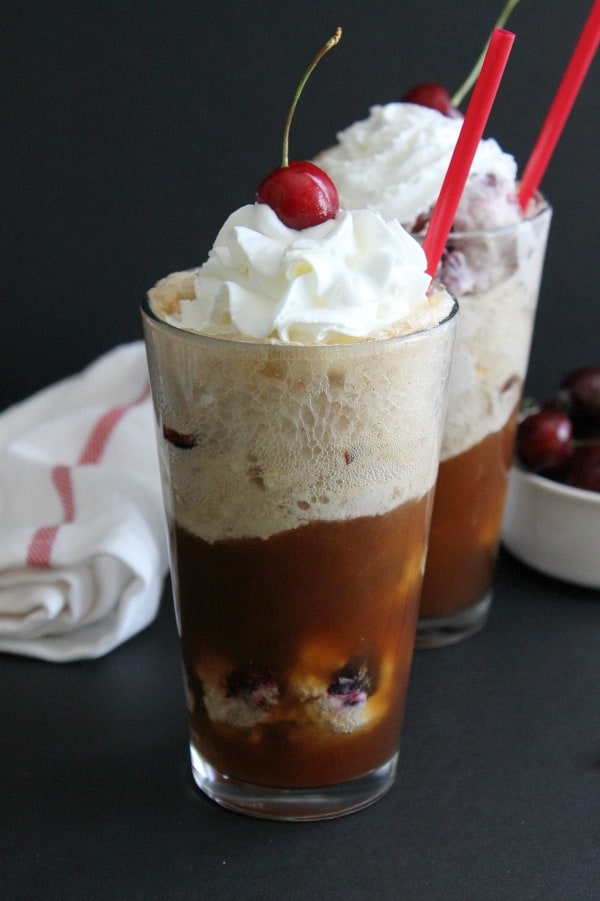 Cherry Vanilla Root Beer Float | The Bitter Side of Sweet #ad