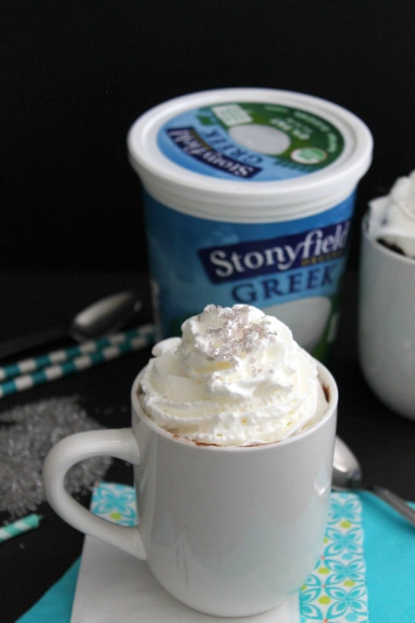 Chocolate Espresso Mug Cake | The Bitter Side of Sweet #SummerCravings #stonyfieldblogger #prAna