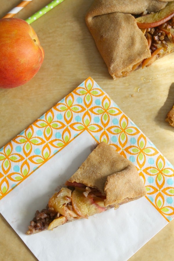 Peach Honey Pecan Galette | The Bitter Side of Sweet #SundaySupper