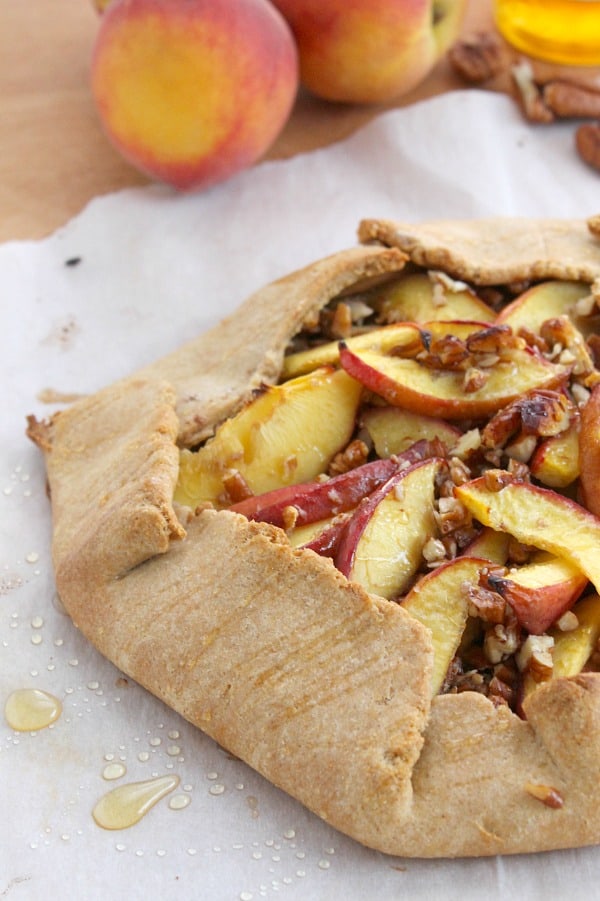 Peach Honey Pecan Galette | The Bitter Side of Sweet #SundaySupper