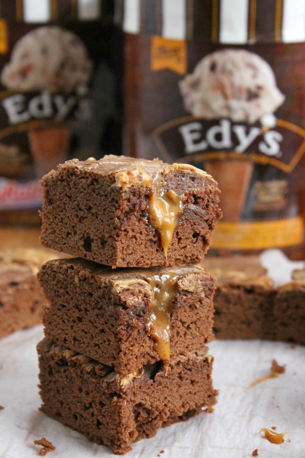 Peanut Butter Caramel Brownies | The Bitter Side of Sweet #SweeterTogether #ad