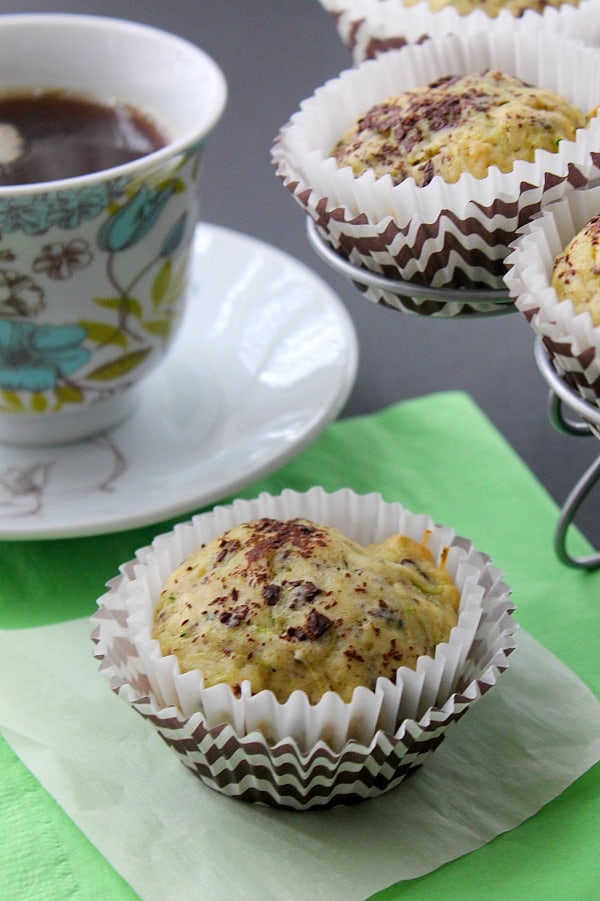 Chocolate Zucchini Banana Muffins | The Bitter Side of Sweet #SundaySupper