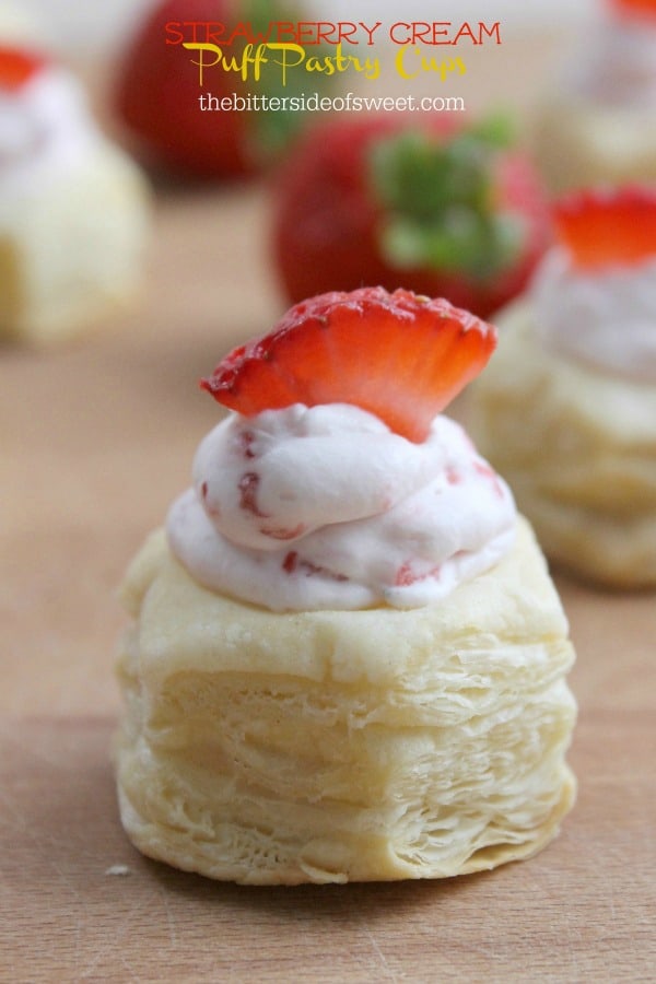 Strawberry Cream Puff Pastry Cups | The Bitter Side of Sweet