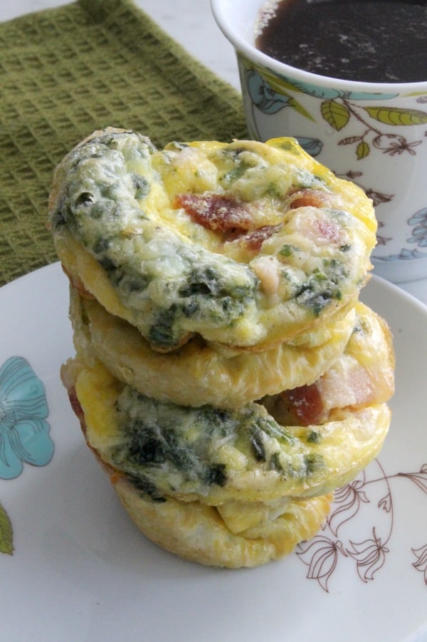 Bacon Egg and Cheese Spinach Cups | The Bitter Side of Sweet