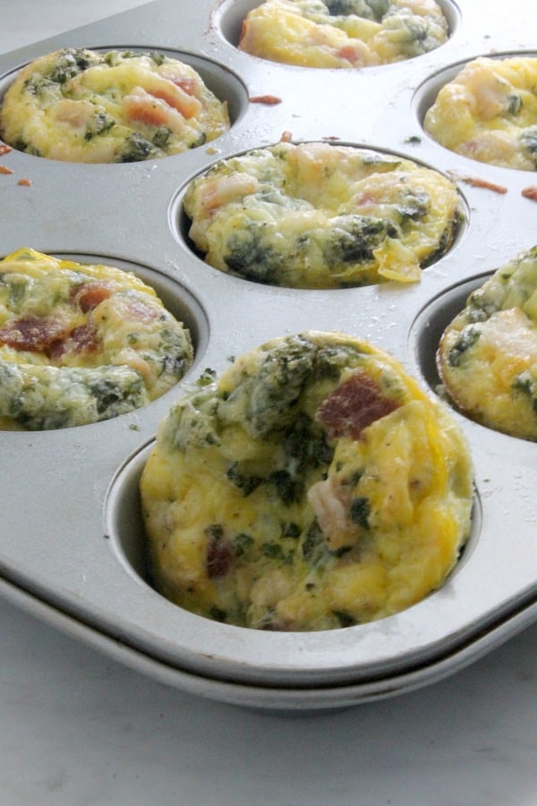 Bacon Egg and Cheese Spinach Cups | The Bitter Side of Sweet