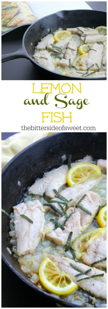 Simple to make One Pot Skillet Lemon and Sage Fish that is full of bold lemon flavors and a butter sauce! Lemon and Sage Fish in skillet