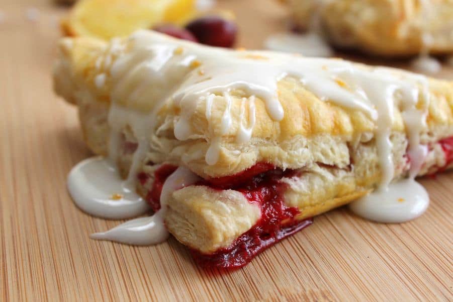 Start off your holiday breakfast with these Orange Cranberry Turnovers! A perfect combination of sweetness and a little bit of tart! | The Bitter Side of Sweet Orange Cranberry Turnovers