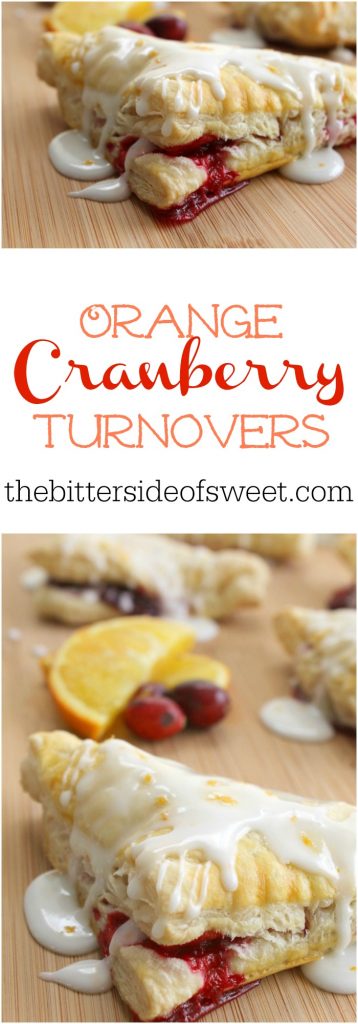 Start off your holiday breakfast with these Orange Cranberry Turnovers! A perfect combination of sweetness and a little bit of tart! | The Bitter Side of Sweet Orange Cranberry Turnovers