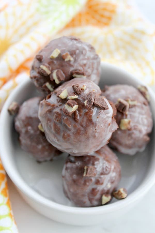 Mint Chocolate Donut Holes | The Bitter Side of Sweet