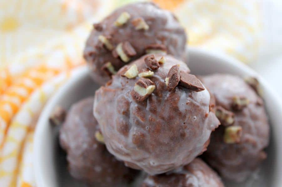 Mint Chocolate Donut Holes | The Bitter Side of Sweet