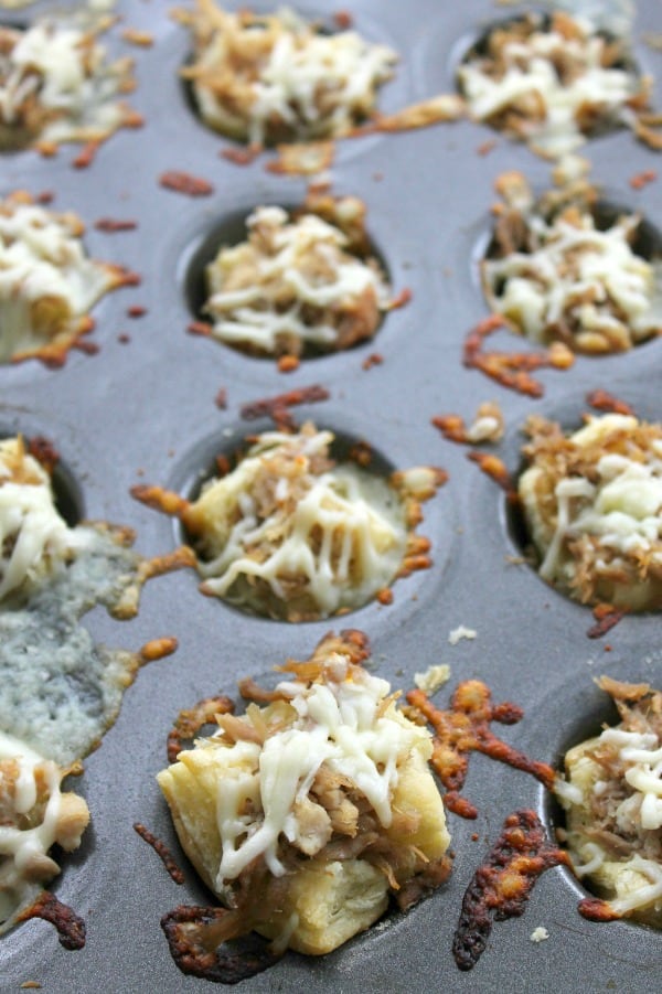 Cheesy BBQ Shredded Pork Cups | The Bitter Side of Sweet